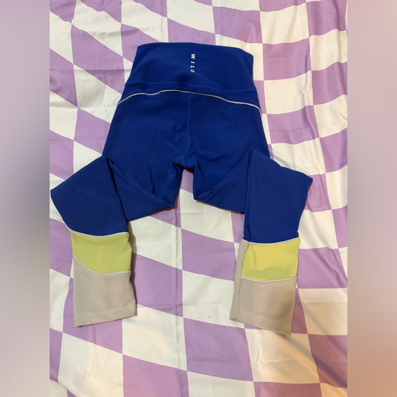 WILO The Label | Base Ribbed Colorblock Leggings | Cobalt/Lime/Grey | Small - Picture 4 of 11
